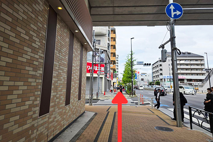 北綾瀬駅2番出口を出た先の道順