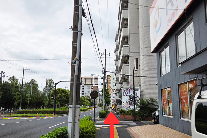 北綾瀬接骨院へ向かう歩道